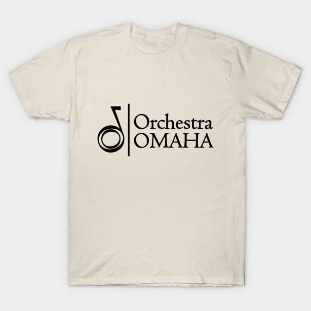 Orchestra Omaha Logo - Black T-Shirt by Orchestra Omaha